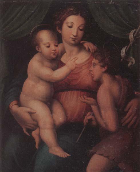 unknow artist The Madonna and child with the infant saint john the baptist oil painting picture